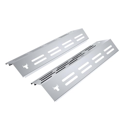 tuning-art GA49 Gasgrill Brennerabdeckung Edelstahl kompatibel mit Enders Cubiq Pro 3 Turbo Gasgrills | Brennerschutz | Passgenau, Farbe:2er Set Chrom Bulle von tuning-art