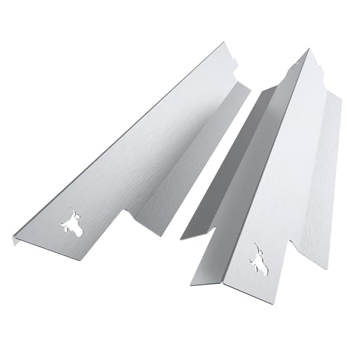 tuning-art GA50 Gasgrill Brennerabdeckung Edelstahl kompatibel mit Enders Kansas 2 Pro 3 Gasgrills | Brennerschutz | Passgenau, Farbe:2er Set Matt Bulle von tuning-art