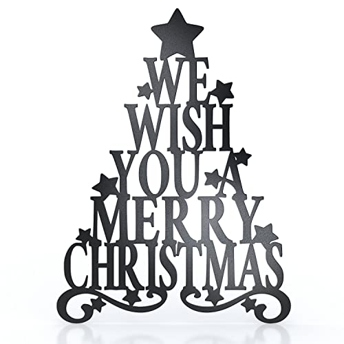 tuning-art WD03 Weihnachts-Schild | Weihnachtsdekoration | Deko Metallschild | Stahl Massiv | Innen- und Außenbereich | Schwarz von tuning-art