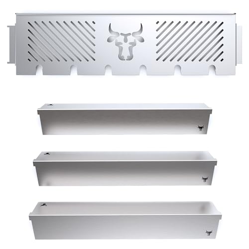 tuning-art WHGA5 Gasgrill Warmhalterost & Brennerabdeckung Set | Kompatibel mit Napoleon Grill Rogue 425er | Rostfreier Edelstahl | Passgenau | Spülmaschinen geeignet, Größe:425er Serie Set von tuning-art