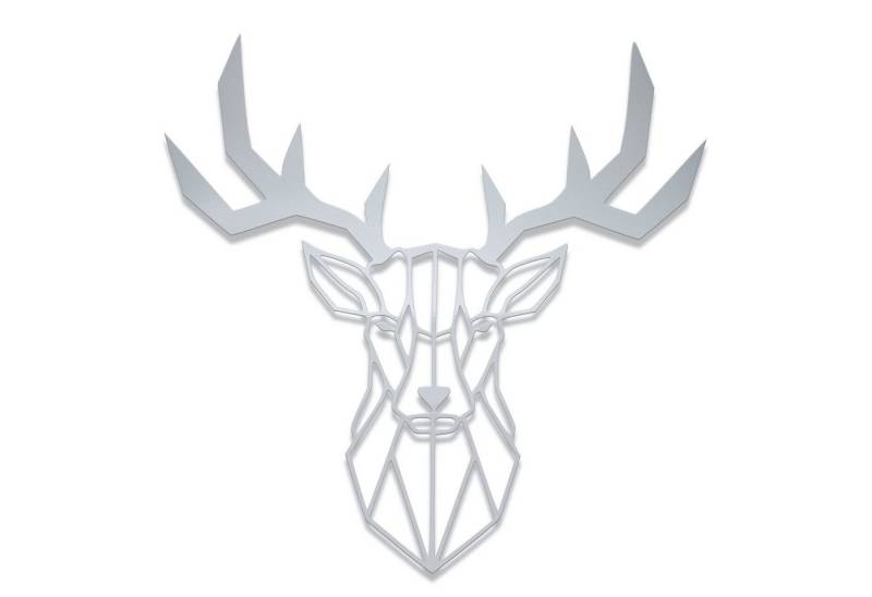 tuning-art Wanddekoobjekt WB07-SI Wanddekoration Deko Metallschild Hirschkopf Silber Wandkunst tuning-art Wanddekoobjekt WB07-SI Wanddekoration Deko Metallschild Hirschkopf Silber Wandkunst von tuning-art