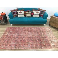 Boho Teppich, Vintage Oushak Wohnzimmer 10560Er Jahre, Nomaden Teppich, Rk 10560 von turkishrugkingdom