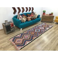 Herki Teppich, Kelim Vintage Läufer Handgewebter 4, 9 X 12, 1 Ft, Antiker Rustikaler Boho Aztekenteppich, Rk 10160 von turkishrugkingdom