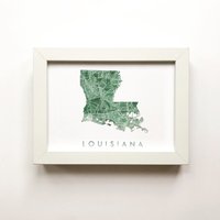 Louisiana Aquarell Zustand Karte | Kunstdruck Individuell Ihre Stadt Haus Familie Hochzeit Geschenk Jahrestag Umzug Makler Louisiana Aquarell Zustand Karte | Kunstdruck Individuell Ihre Stadt Haus Familie Hochzeit Geschenk Jahrestag Umzug Makler von turnofthecenturies