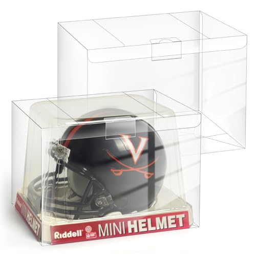 10 Stück Mini Fußballhelm Vitrine Mini Helm Protektor Case Mini Helm Case für Display von tutata