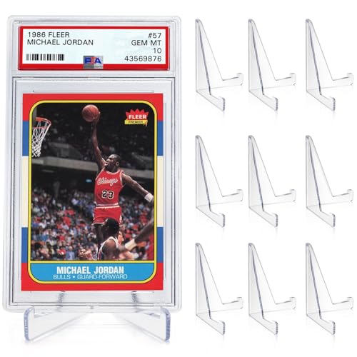 tutata PSA Graded Card Stands, Trading Card Display Stand Mini Easel Holder, Clear Card Stands for BGS, PSA, SGC Baseball Sports Card- 10 Pack von tutata