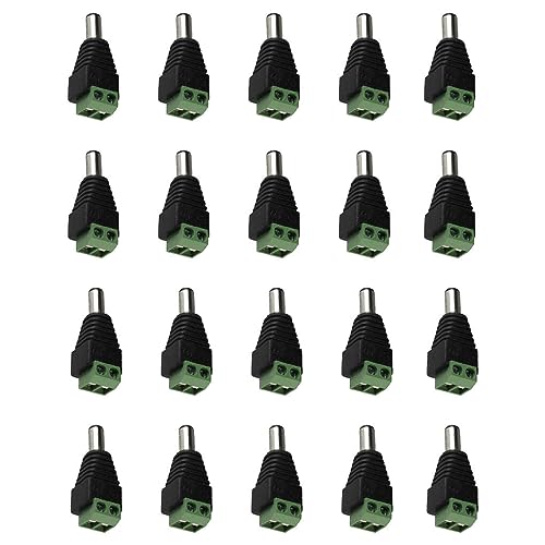 tuwiwol 20 Stück/Set langlebiger DC Netzteil Stecker – breite Anwendung ABS Stecker Stecker KAdapter männlich weiblich effizient von tuwiwol