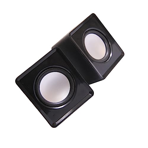 tuwiwol Computerlautsprecher Subwoofer Protable Lautsprecher Mini USB Wired Sound Surround Tabletop Laptop Multimedia Notebook, Schwarz von tuwiwol