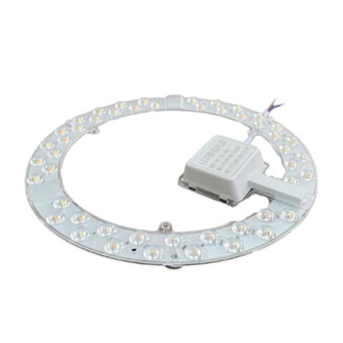 tuwiwol Helle und stabile LED Modul Lichtquelle für langanhaltende Beleuchtung, Vollkreis Lichtlinse, Deckenleuchte aus Aluminium, 48W kreisförmig weiß von tuwiwol