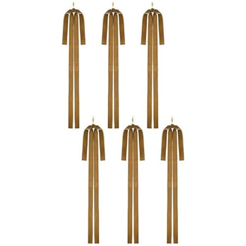tuwiwol Stücke, Samtkranz, rustikaler Stil, rustikale modische Treppen, Weihnachtsschleifen für draußen, Maße (2,5 cm/4060 cm), Hellbraun von tuwiwol