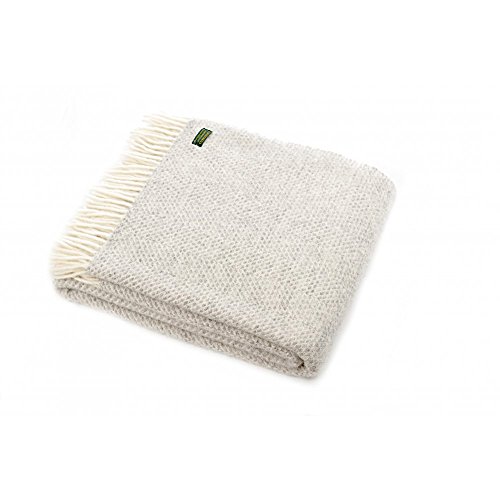 Tweedmill Textiles 100% Pure New Wool Sofa Bed Throw Blanket - Beehive Grey by Tweedmill von tweedmill