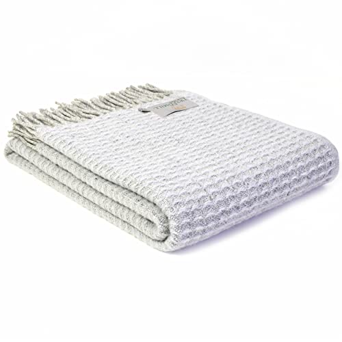 Tweedmill Textiles Überwurf, 100 % Schurwolle, Treetop Gletscher von tweedmill