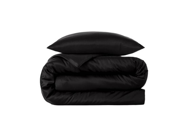 twenty:three® Bettwäsche Atmungsaktiver Bettbezug aus Tencel™ Lyocell, 100% TENCEL™ Lyocell, 1 teilig, Atmungsaktiv, Ultraweich, Eukalyptusholz, Nachhaltig, Jet Black von twenty:three®