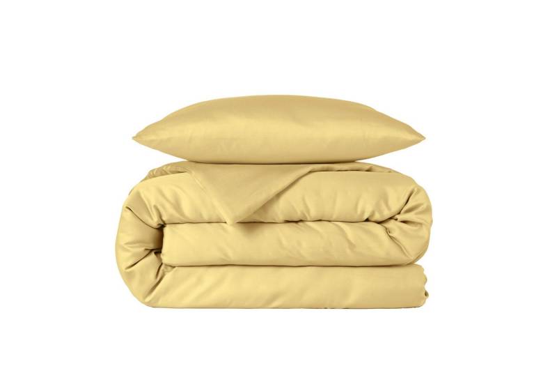 twenty:three® Bettwäsche Lyocell Bettwäsche Shine Mustard, 100% TENCEL™ Lyocell, Atmungsaktiv, Ultraweich, Eukalyptusholz u.a., Nachhaltig, 135 x 200 von twenty:three®