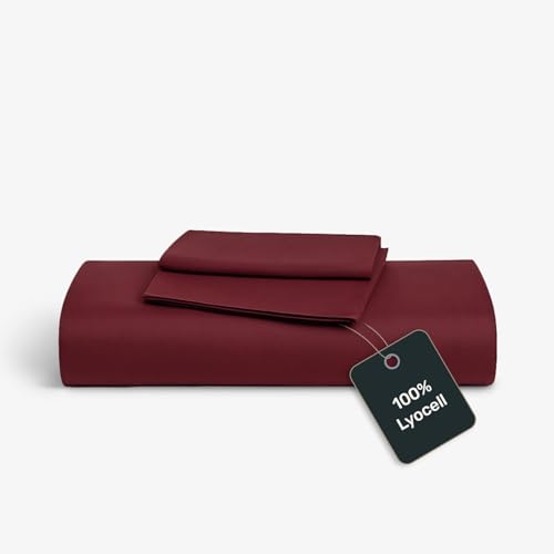 twenty:three Lyocell Bettwäsche (1x) 240x220 + (2X) 40x40 Biking Red - 100% Tencel - Gewonnen aus Eukalyptus - Hochwertig - Nachhaltig - Atmungsaktiv - Luxus - Hypoallergen von twenty:three