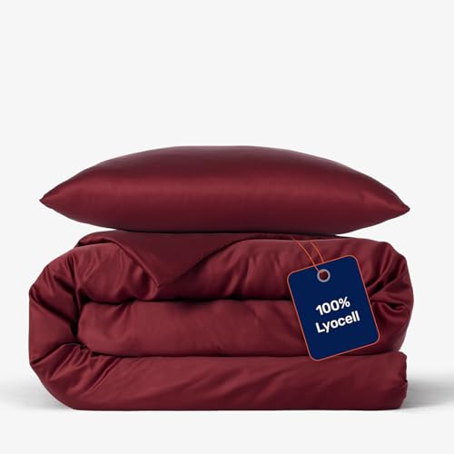 twenty:three Lyocell Bettwäsche (1x) 135x200 + (1x) 40x80 Biking Red - 100% Tencel - Gewonnen aus Eukalyptus - Hochwertig - Nachhaltig - Atmungsaktiv - Luxus - Hypoallergen von twenty:three