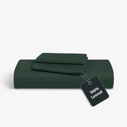 twenty:three Lyocell Bettwäsche (2X) 135x200 + (2X) 80x80 Forest Green - 4-teilig - 100% Tencel - Gewonnen aus Eukalyptus - Hochwertig - Nachhaltig - Atmungsaktiv - Luxus - Hypoallergen von twenty:three