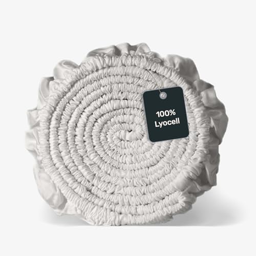 twenty:three Lyocell Spannbettlaken 140x200 Light Gray - 100% Tencel - Gewonnen aus Eukalyptus - Hochwertig - Nachhaltig - Atmungsaktiv - Luxus - Hypoallergen von twenty:three