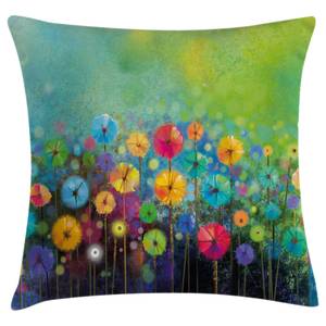 home24 Kissenbezug Bunter Löwenzahn Multicolor 40 x 40cm Microfaser von home24
