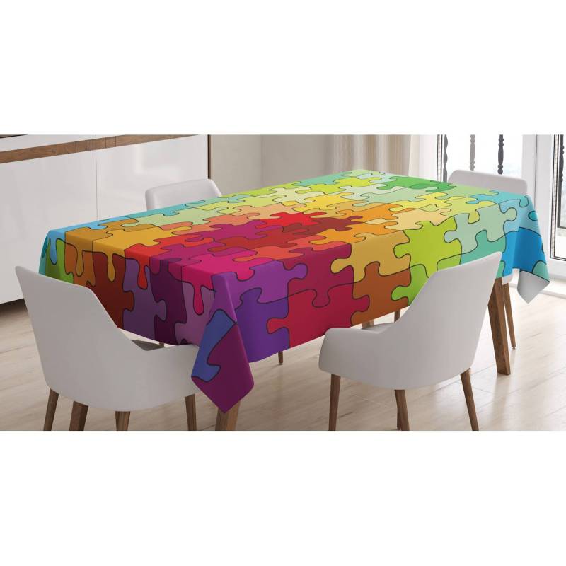 home24 Tischdecke Hobby Puzzle 140 x 240cm Multicolor von home24