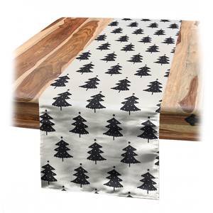 home24 Tischläufer Fir Tree 40 x 180cm Grün/Beige von home24