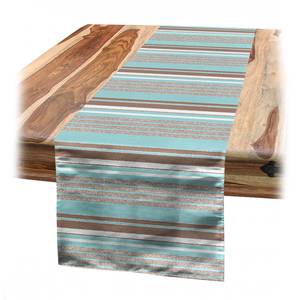 home24 Tischläufer Horizontale Streifen 40 x 225cm Blau/Türkis von home24
