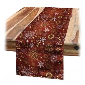 home24 Tischläufer Weihnachtsweinlese 40 x 300cm Rot von home24