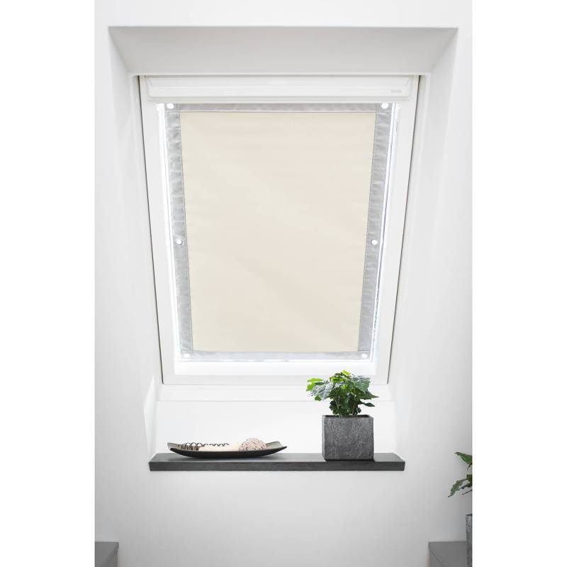 home24 Dachfenster Sonnenschutz Haftfix 94 x 92cm Beige/Ivory von home24