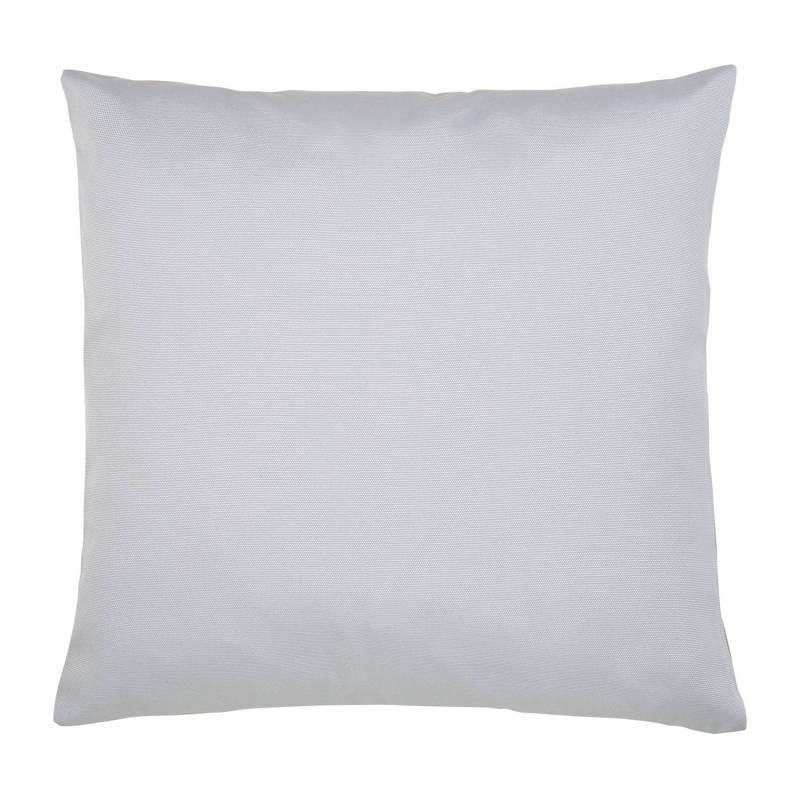 home24 Kissen Juno Grau/Lichtgrau 50 x 50cm Webstoff von home24