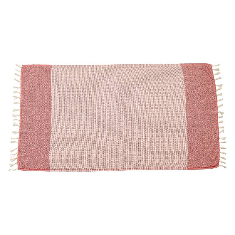 home24 Plaid Anitli 180 x 100cm Rot/Rot Baumwollstoff von home24