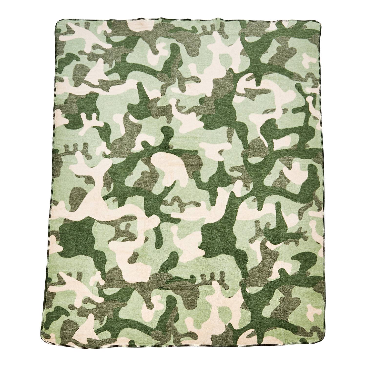 twentyfour Plaid Camouflage Grün/Creme Mischgewebe 150x200 cm (BxT) von twentyfour