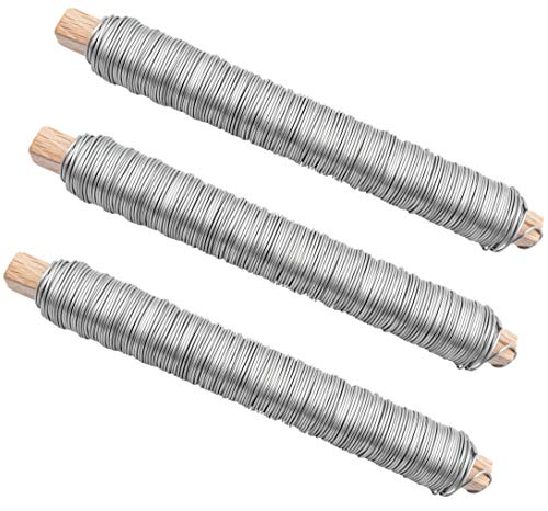 3er SET Wickeldraht Bindedraht rostfrei verzinkt Farbe silber, Stärke 0,65mm je 100g auf Holzstab gewickelt für Handwerk als Basteldraht Dekodraht 3er SET Wickeldraht Bindedraht rostfrei verzinkt Farbe silber, Stärke 0,65mm je 100g auf Holzstab gewickelt für Handwerk als Basteldraht Dekodraht von twipp