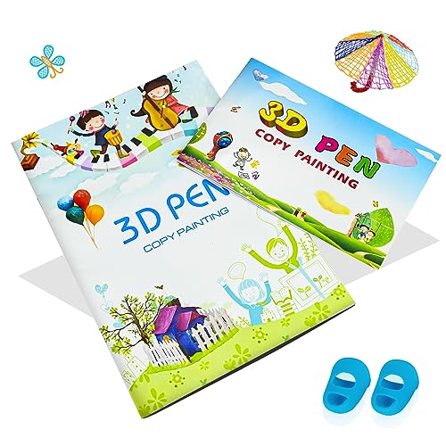 3d stift Vorlagen, Buntes 40 Muster, Mit einer Wiederverwendbare Transparente PVC Zeichentafel, 3d Stift Zubehör Schablonen für Kinder Mädchen und Erwachsene Starterset für 3D Drucker stift von twirush