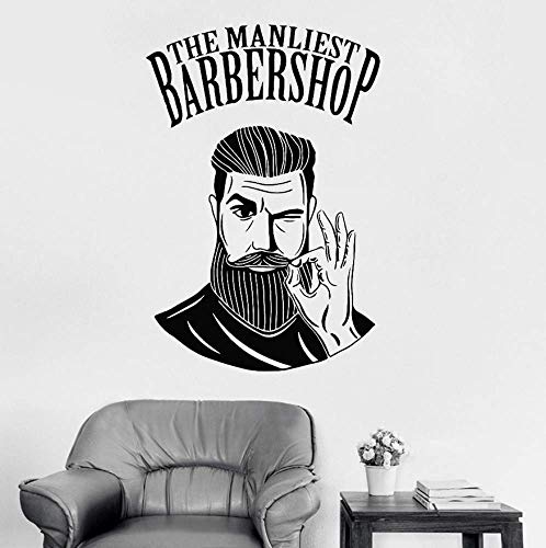 42X62Cm Männer Barbershop Zeichen Wandaufkleber Wand Barber Shop Logo Aufkleber Fenster Aufkleber Dekor Wandtattoo Für Friseursalon Rmovable von txucc