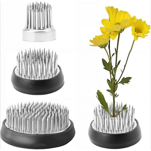 txuzong 4 Stück Edelstahl Steckigel Blumenhalter Set - 3 Größen Ikebana Blumenarrangement Werkzeug mit Rundem Blumenfrosch für Haus, Garten & Hotel (Robust & Wiederverwendbar) txuzong 4 Stück Edelstahl Steckigel Blumenhalter Set - 3 Größen Ikebana Blumenarrangement Werkzeug mit Rundem Blumenfrosch für Haus, Garten & Hotel (Robust & Wiederverwendbar) von txuzong