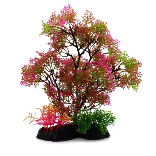 txuzong Künstliche Aquariumpflanzen Seetang 23 cm - Helle Wasserpflanzen für Aquarium Deko | Kunstpflanzen Set für Unterwasserwelt & Teich | Realistisch & Pflegeleicht (1 Stück) von txuzong