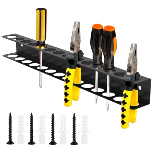 txuzong Schraubenzieher-Halterung, 40 cm Wandhalterung mit 14 Löchern für Werkzeuge | inkl. Schrauben & Dübeln | für Garage, Werkstatt & Werkbank | Schwarz txuzong Schraubenzieher-Halterung, 40 cm Wandhalterung mit 14 Löchern für Werkzeuge | inkl. Schrauben & Dübeln | für Garage, Werkstatt & Werkbank | Schwarz von txuzong