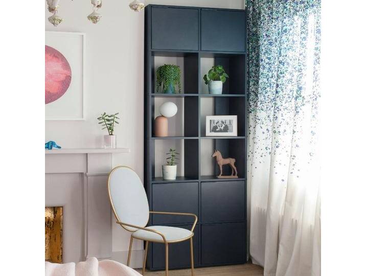 Bücherregal in Blau mit Türen und Schubladen, 85 cm x 243 cm x 32 cm, Vollständig anpassbar von Tylko von tylko