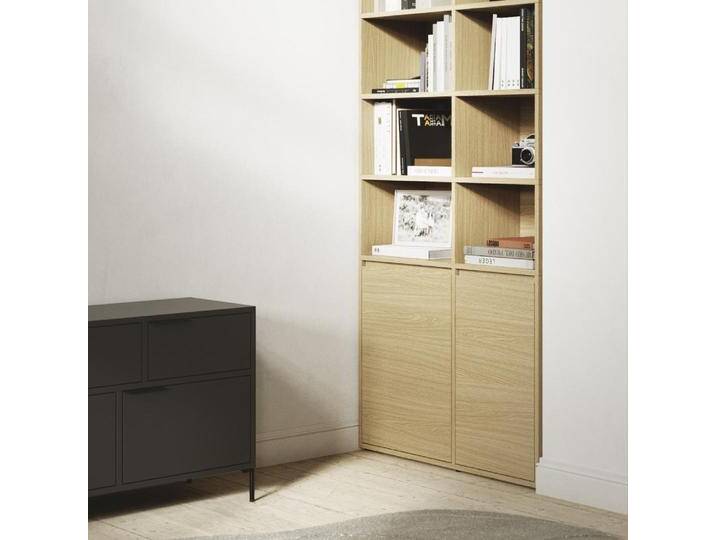 Bücherregal in Eiche mit Türen und Ruckwanden, 98 cm x 253 cm x 32 cm, Vollständig anpassbar von Tylko von tylko