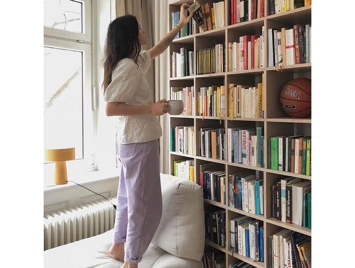 Bücherregal in Rosa, 180 cm x 223 cm x 32 cm, Vollständig anpassbar von Tylko von tylko