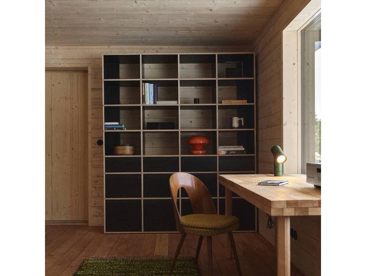 Bücherregal in Schwarz mit Schubladen, 179 cm x 213 cm x 32 cm, Vollständig anpassbar von Tylko von tylko