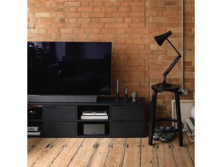 Fernsehtisch in Blau mit Schubladen, 210 cm x 43 cm x 32 cm, Vollständig anpassbar von Tylko von tylko