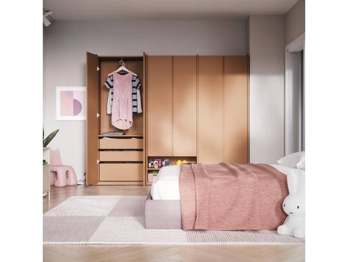 Kleiderschrank in Braun mit Innenschubladen und Kleiderstange, 248 cm x 238 cm x 45 cm, Vollständig anpassbar von Tylko von tylko