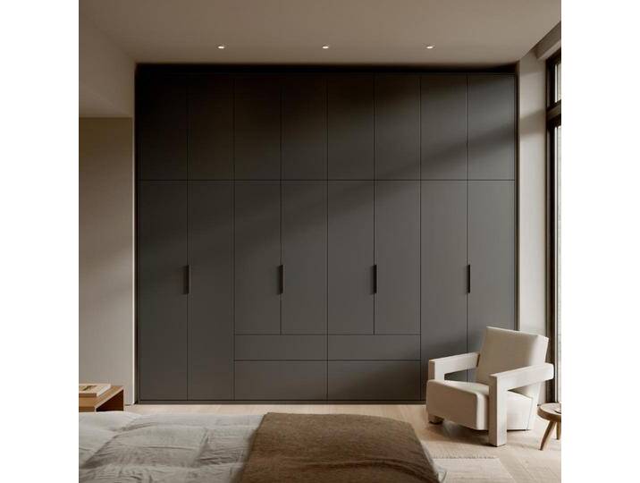 Kleiderschrank in Graphit mit Innen und Aussen Schubladen, 330 cm x 360 cm x 63 cm, Vollständig anpassbar von Tylko Kleiderschrank in Graphit mit Innen und Aussen Schubladen, 330 cm x 360 cm x 63 cm, Vollständig anpassbar von Tylko von tylko