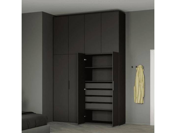Kleiderschrank in Graphit mit Innenschubladen und Kleiderstange, 201 cm x 292 cm x 63 cm, Vollständig anpassbar von Tylko Kleiderschrank in Graphit mit Innenschubladen und Kleiderstange, 201 cm x 292 cm x 63 cm, Vollständig anpassbar von Tylko von tylko