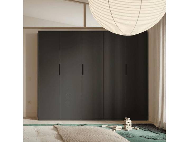 Kleiderschrank in Graphit mit Innenschubladen und Kleiderstange, 240 cm x 237 cm x 53 cm, Vollständig anpassbar von Tylko Kleiderschrank in Graphit mit Innenschubladen und Kleiderstange, 240 cm x 237 cm x 53 cm, Vollständig anpassbar von Tylko von tylko