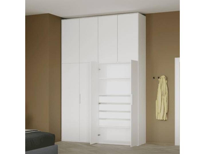 Kleiderschrank in Weiß mit Innenschubladen und Kleiderstange, 201 cm x 292 cm x 63 cm, Vollständig anpassbar von Tylko von tylko