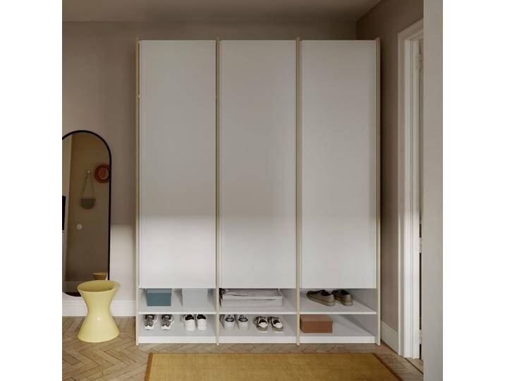 Kleiderschrank in Weiß mit Kleiderstange, 180 cm x 238 cm x 45 cm, Vollständig anpassbar von Tylko von tylko