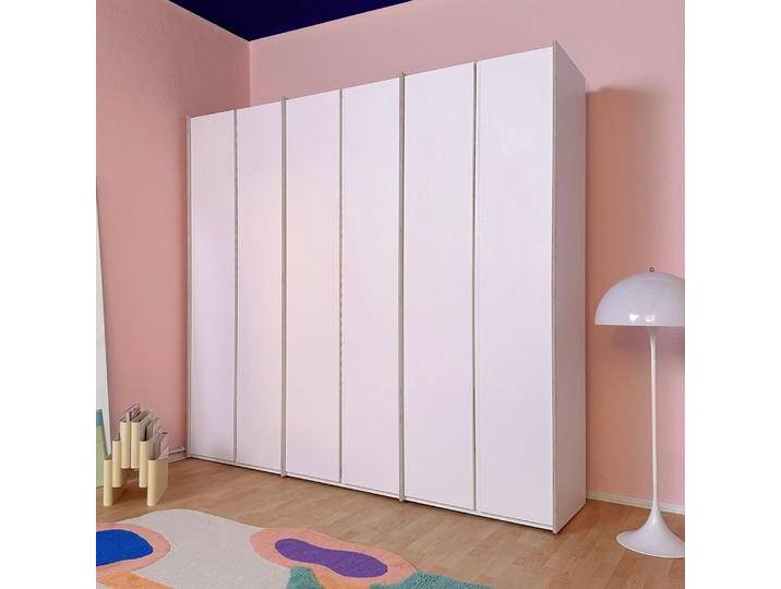 Kleiderschrank in Weiß mit Kleiderstange, 244 cm x 238 cm x 60 cm, Vollständig anpassbar von Tylko von tylko