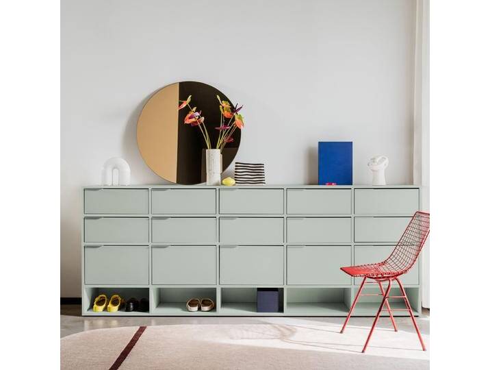 Kommode in Grün mit Ruckwanden, 240 cm x 93 cm x 40 cm, Vollständig anpassbar von Tylko von tylko